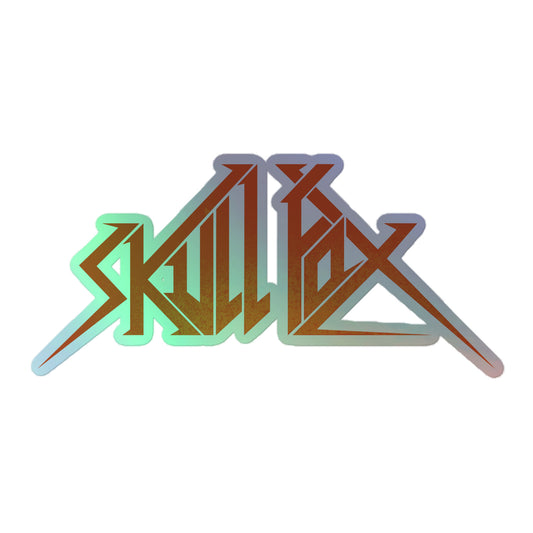 Skull Fox orange logo Holographic sticker